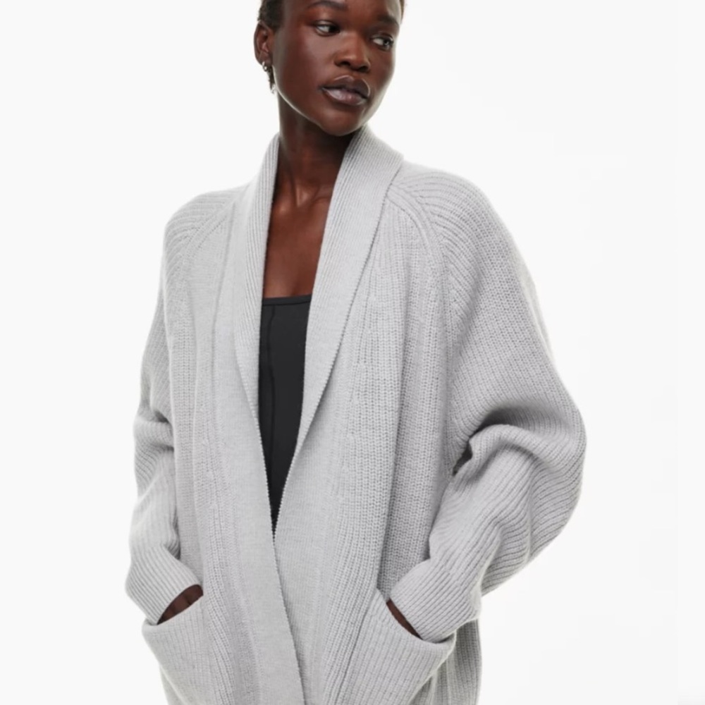 Aritzia travel cardigan - mocha brown